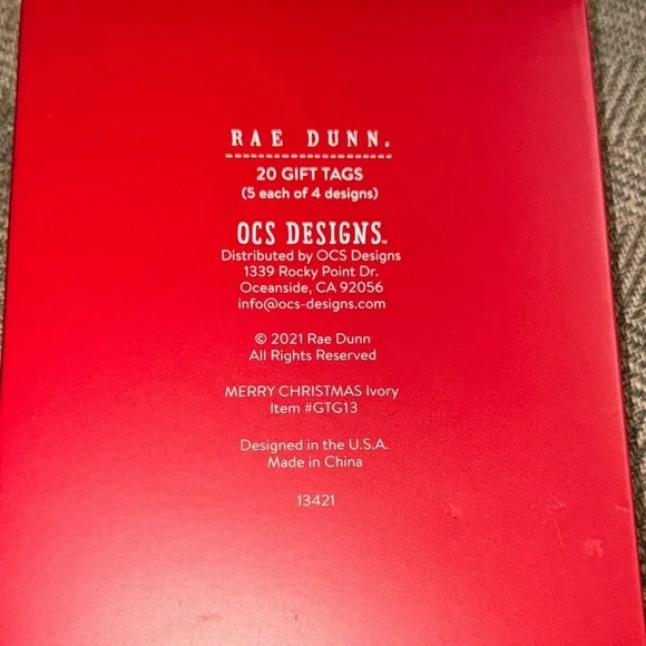 NWT Rae Dunn Holiday Christmas Gift Tags Set 20 Count 1 Box Assorted Designs - Picture 3 of 4